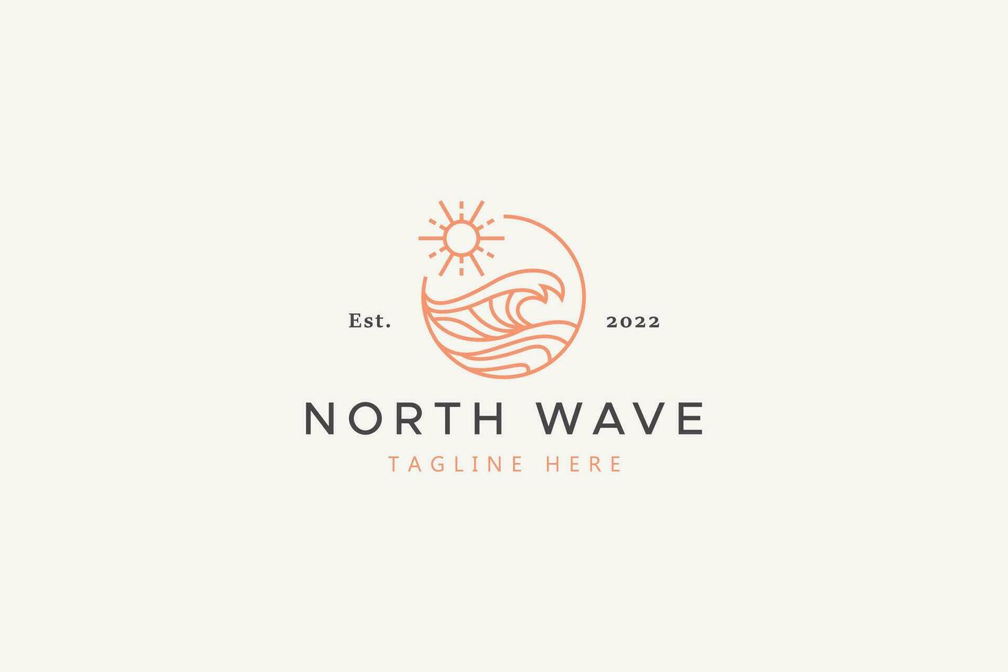 Wave Summer Holiday for Surfing Badge Logo. vector