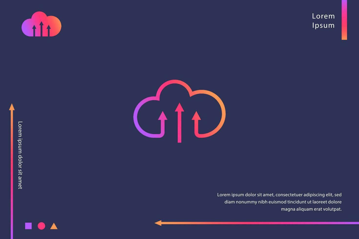 Upload Cloud Storage Transfer Network Logo vector
