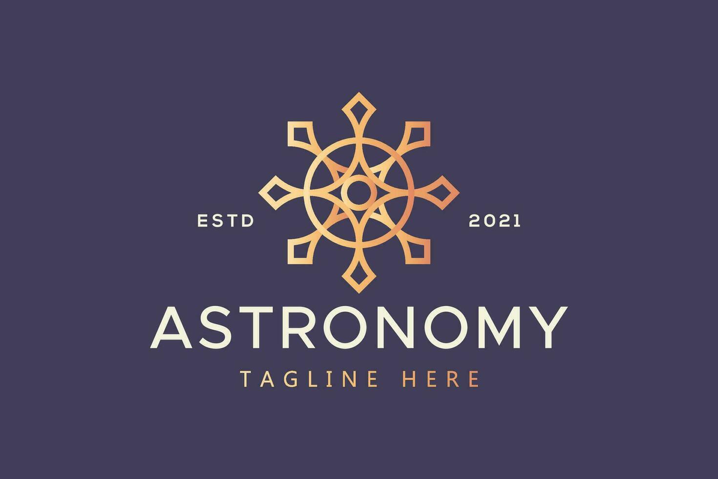 Abstract Symbol Mandala Style Astronomy Logo vector