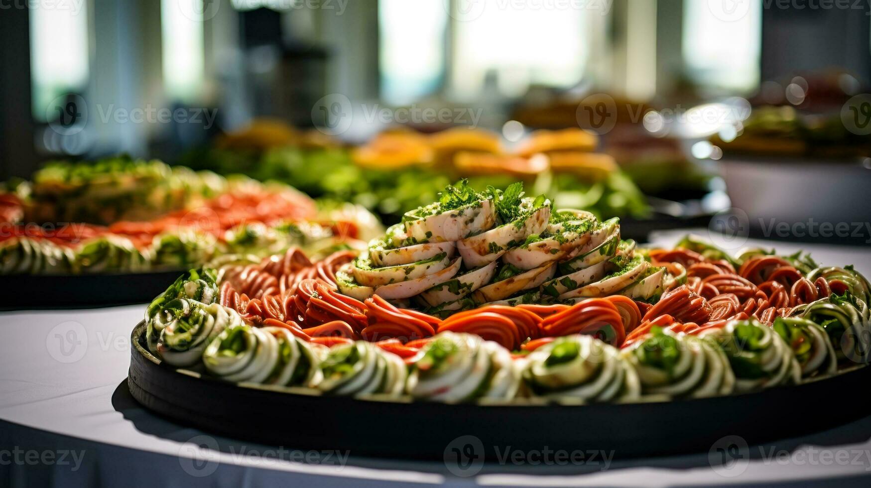 salad with tomatoes, capers and eggs generative ai photo