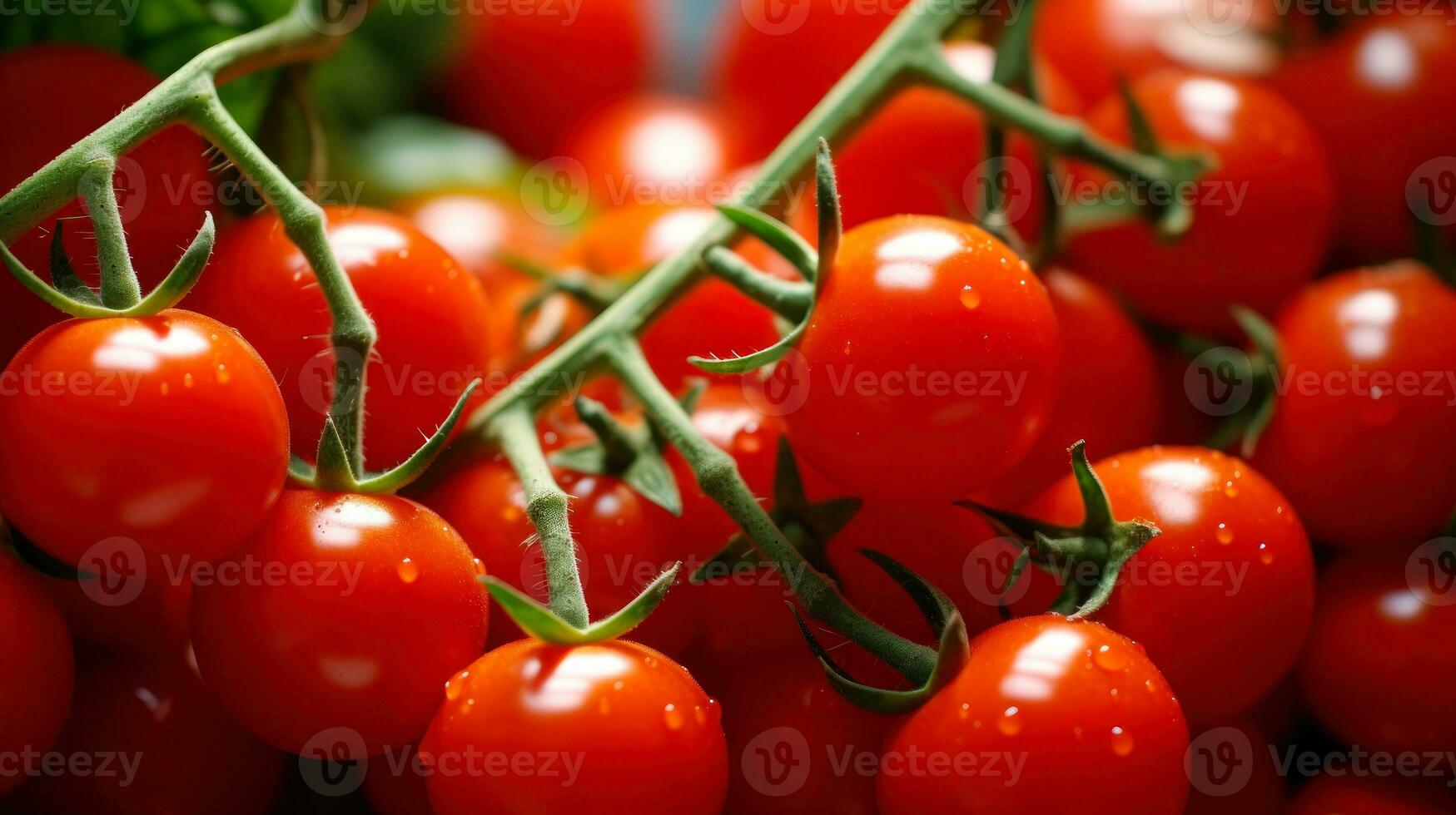 small red cherry tomatoes generative ai photo