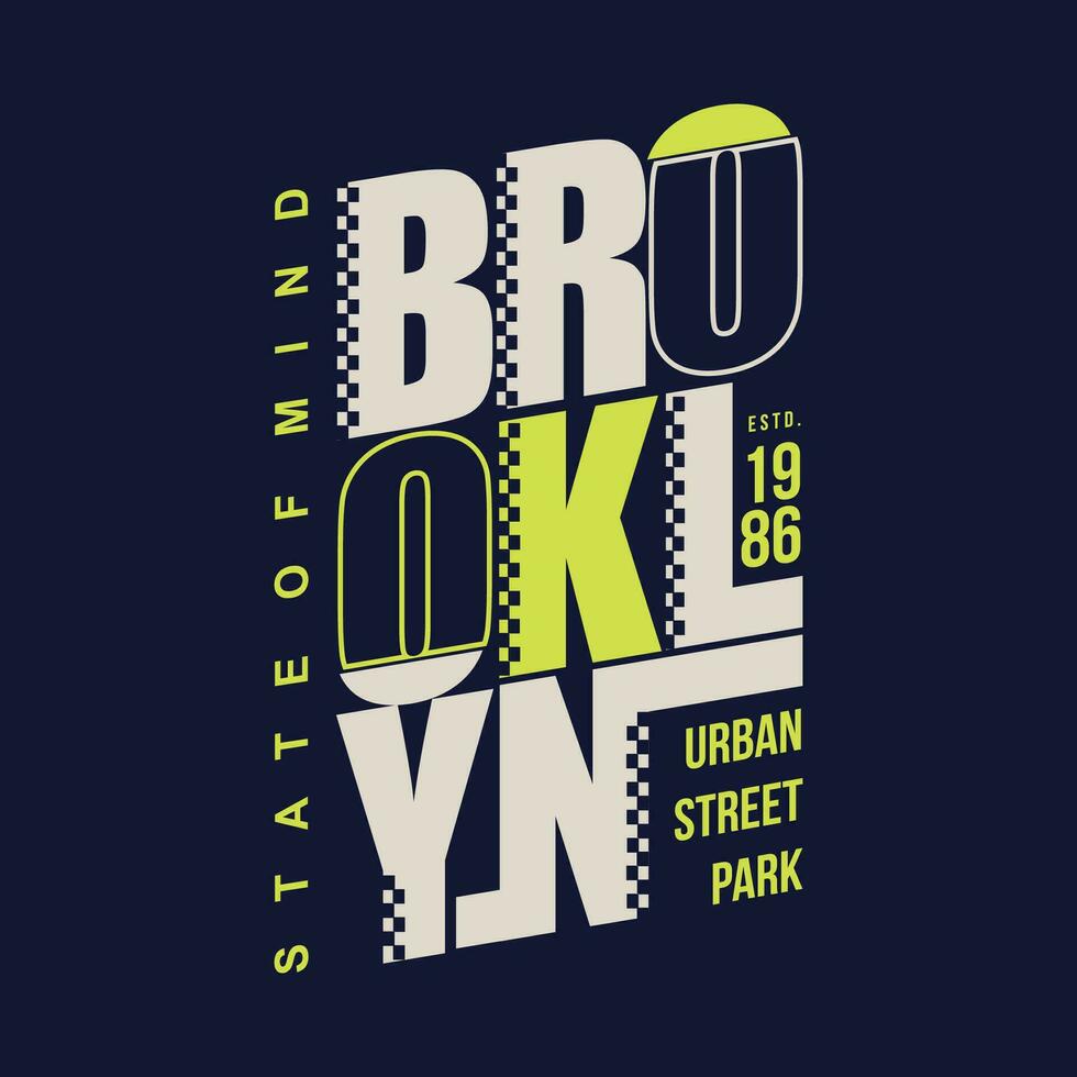 brooklyn eslogan letras, resumen gráfico, tipografía vector, t camisa imprimir, casual estilo, y otro utilizar vector