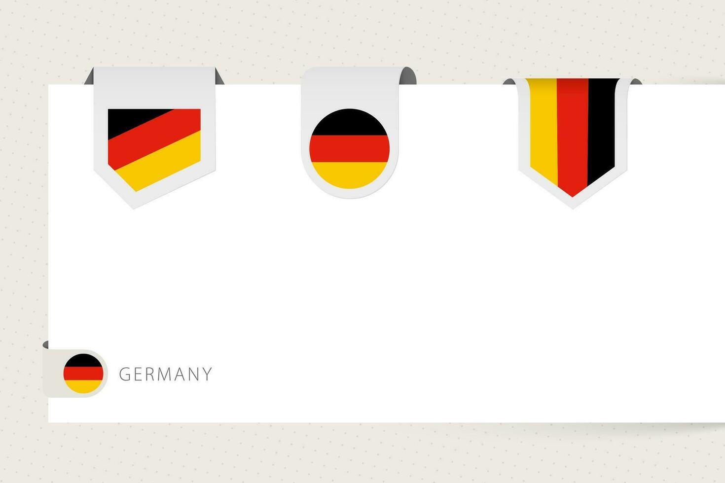 etiqueta bandera colección de Alemania en diferente forma. cinta bandera modelo de Alemania vector