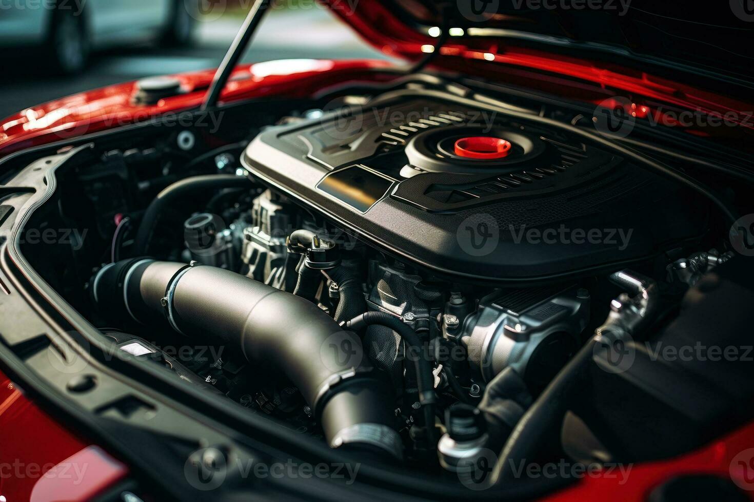 car engine, change of oil generative ai photo