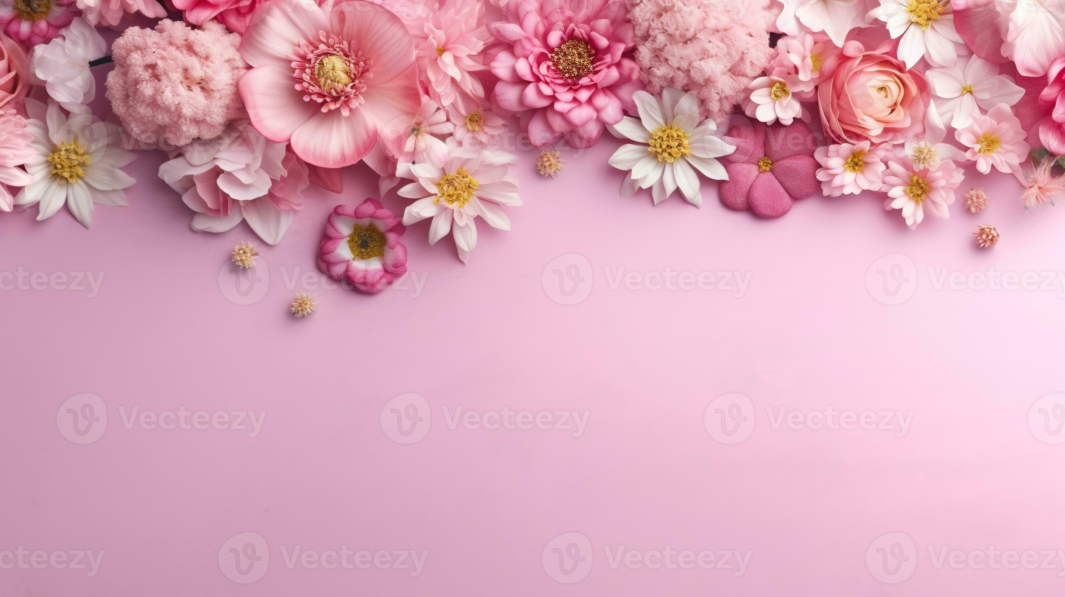 Ai generative Beautiful pink background design made of pink crayons, banner  with copy space text 27246251 Stock Photo at Vecteezy