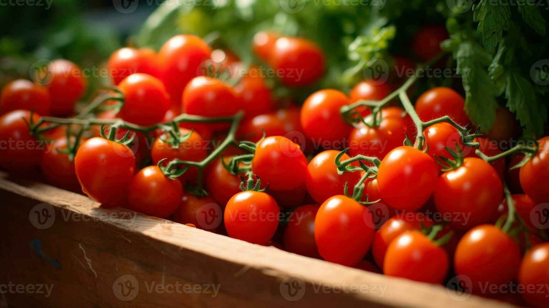 small red cherry tomatoes generative ai photo