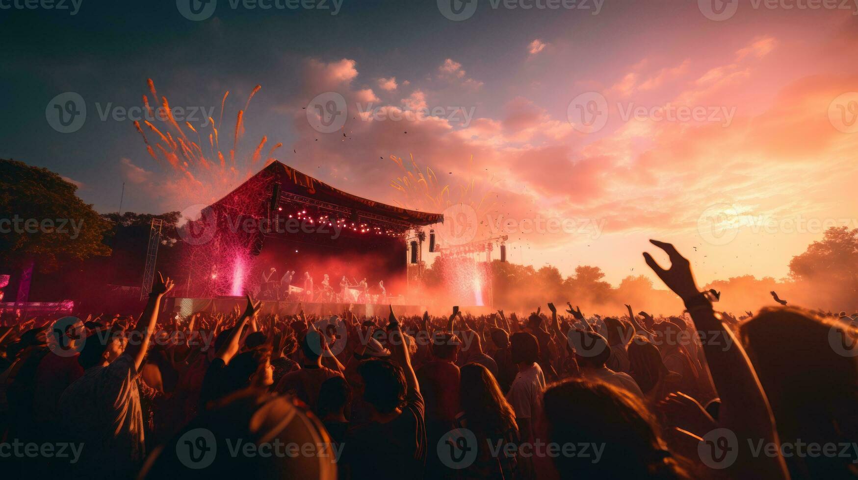 musical event festival open air generative ai photo