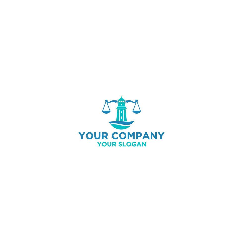 Lighthouse Law Firm Logo Design Vector