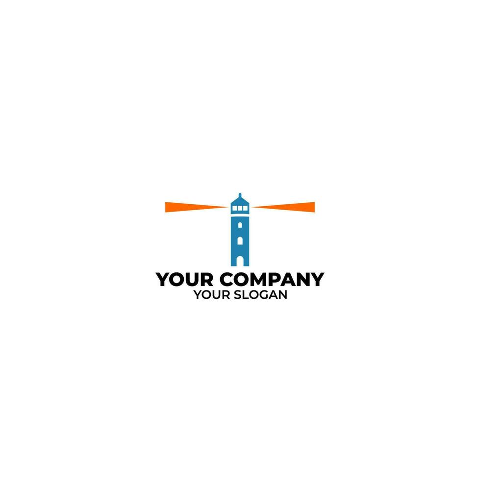 Lighthouse i Logo Design Vector