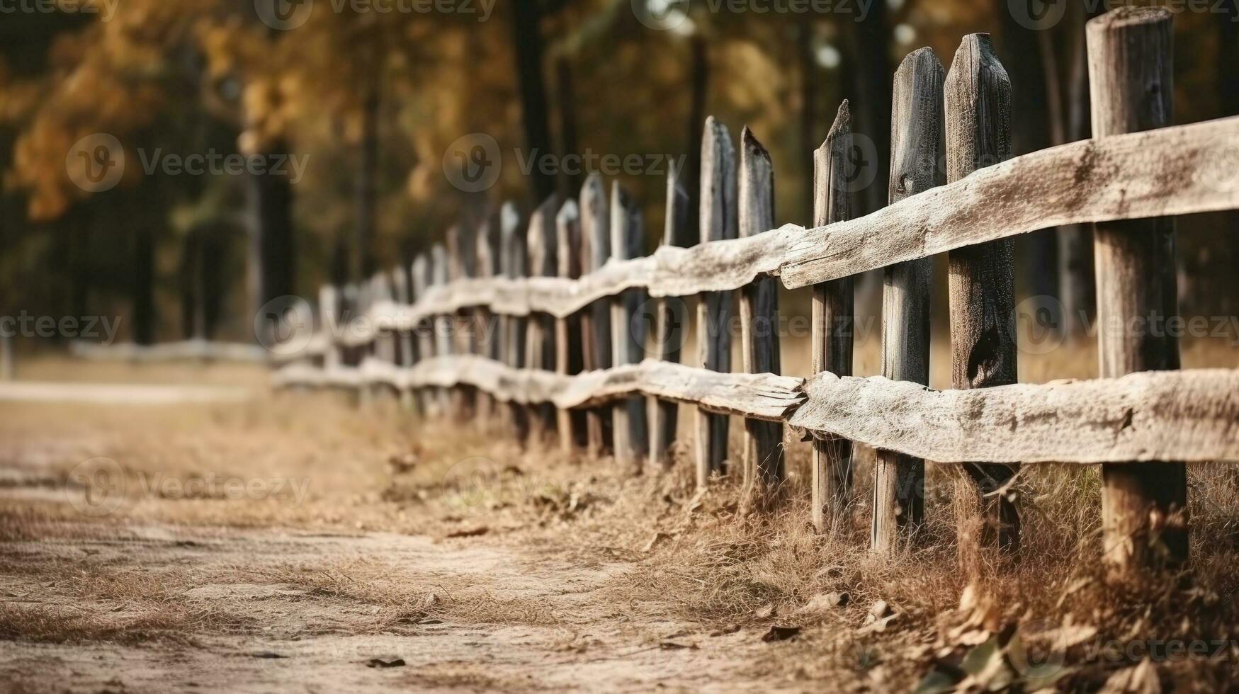 wooden fence corral for livestock generative ai photo