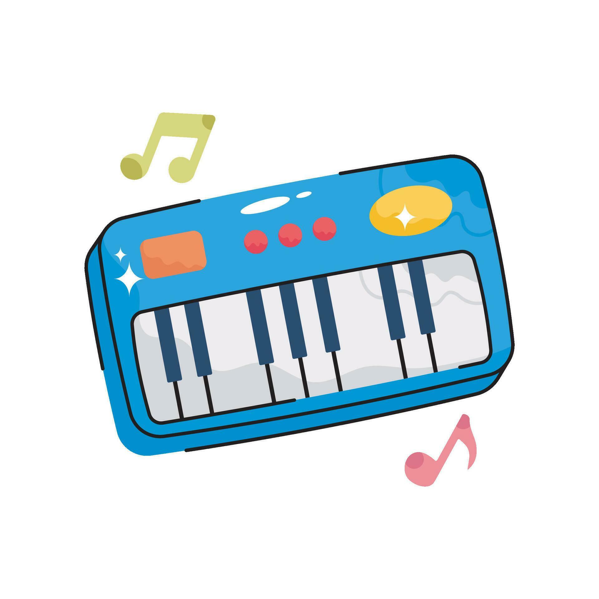 Pinao doodle vector colorful Sticker. EPS 10 file 27717268 Vector Art
