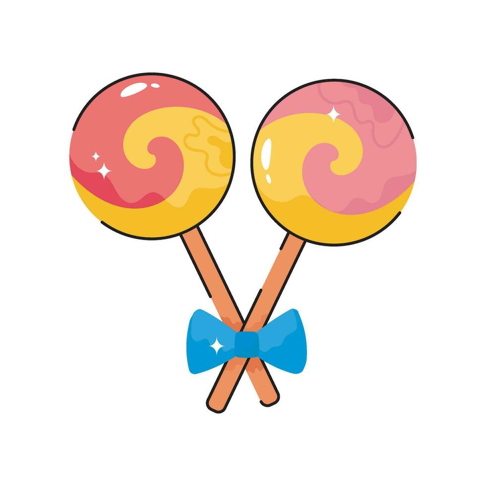 Candy doodle vector colorful Sticker. EPS 10 file