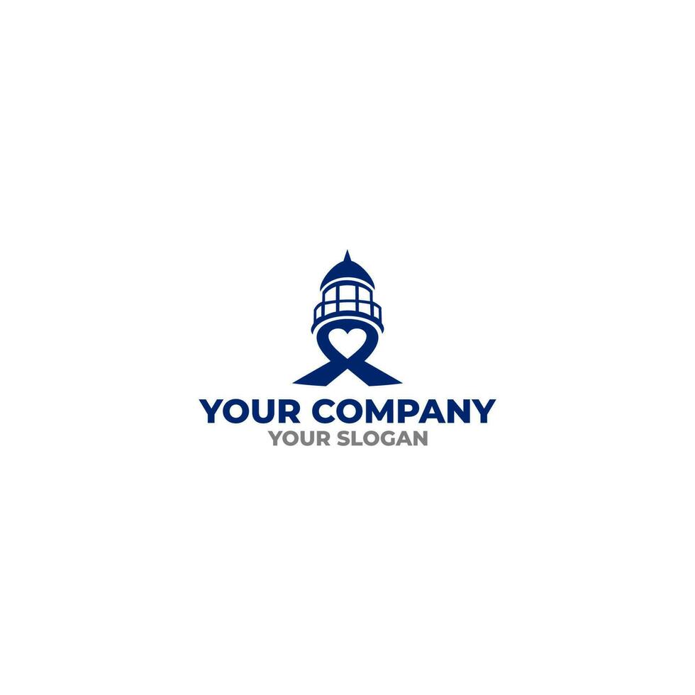 love lighthouse logo design vector