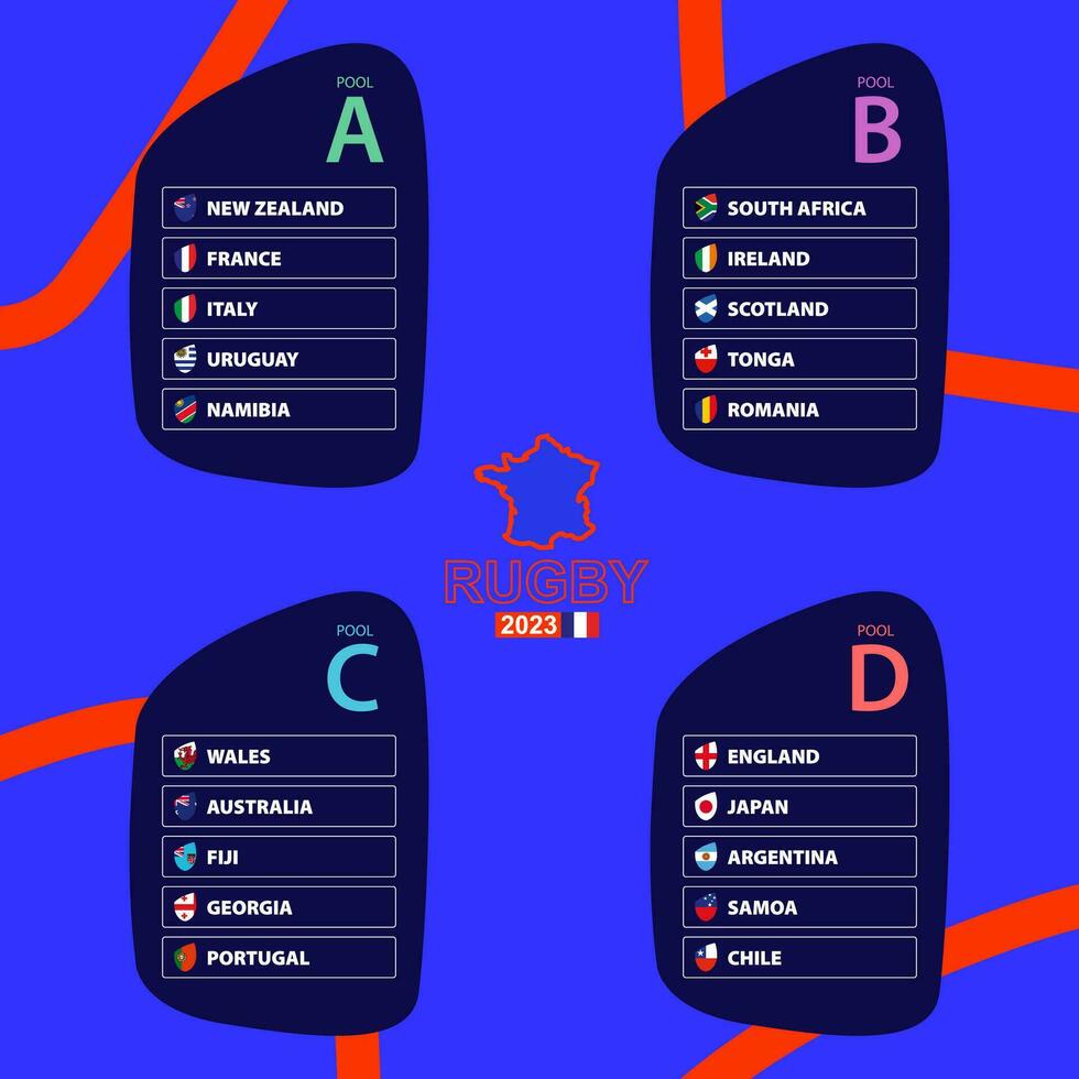 Flags of the countries participating in World championship. vector