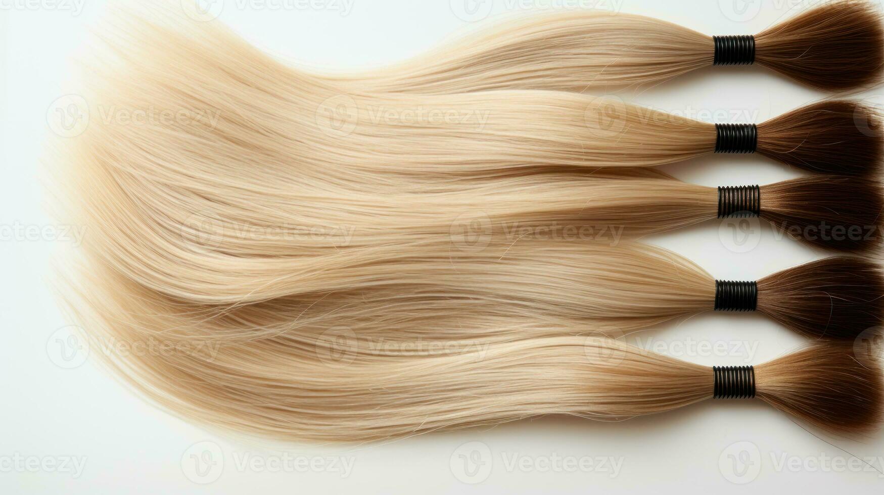 blonde hair for wigs and for hair extension generative ai photo