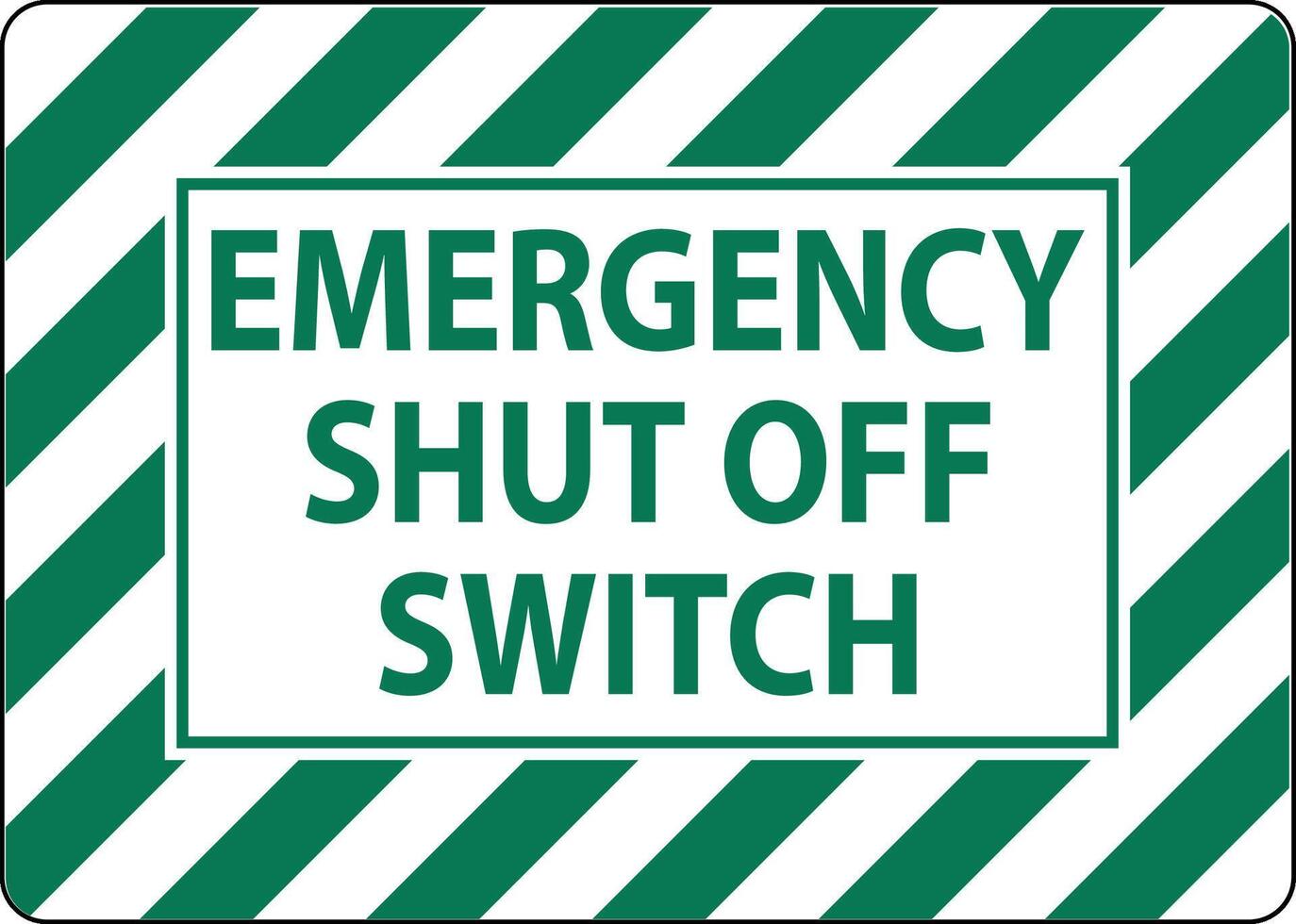 Automatic Start Hazard Sign Emergency Shut Off Switch vector