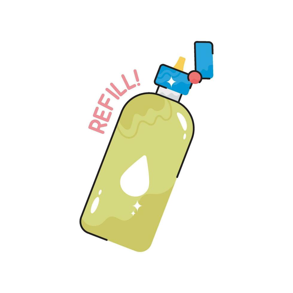 Refill doodle vector colorful  Sticker. EPS 10 file