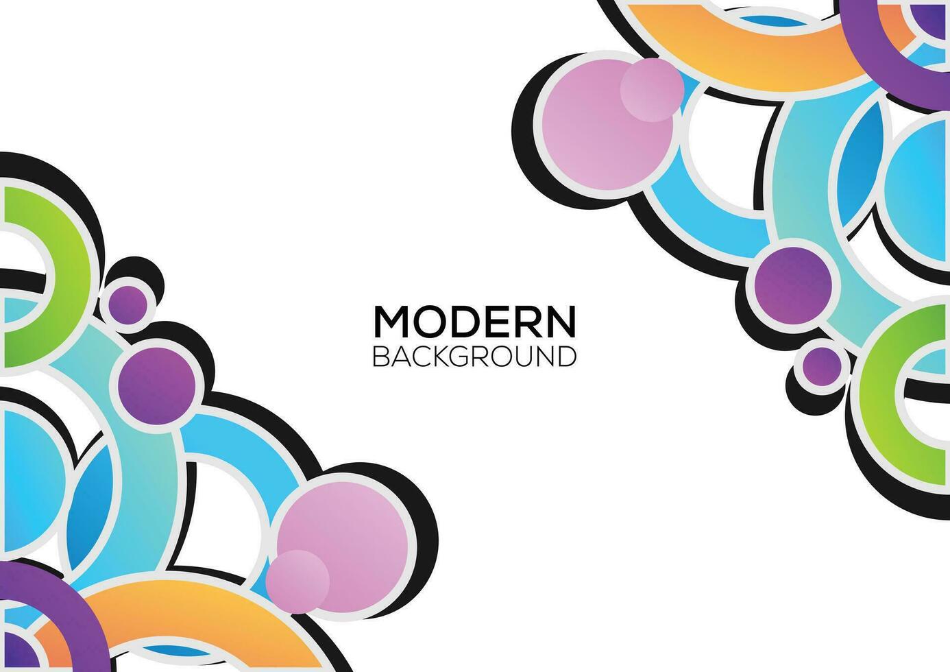 3d circle geometric background abstract design gradient color vector
