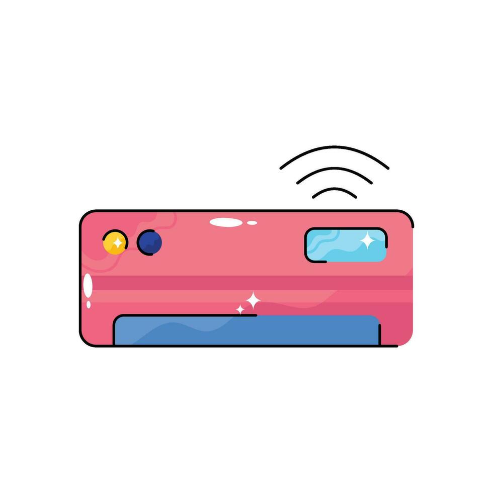 Smart Projector doodle vector colorful  Sticker. EPS 10 file