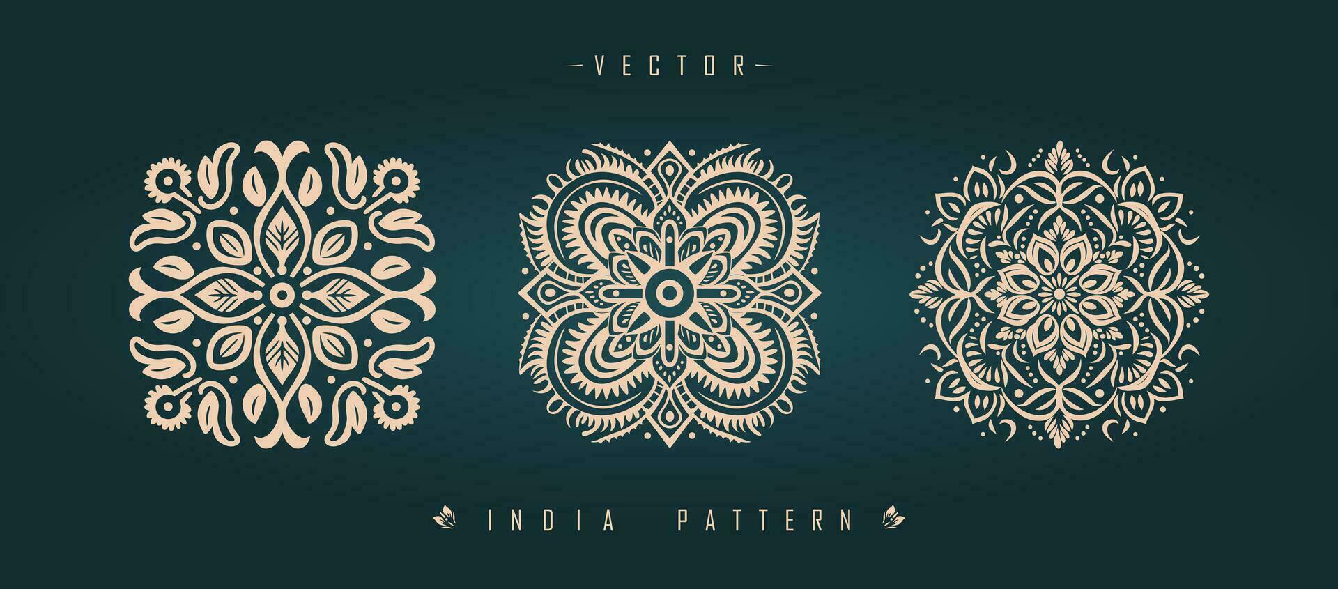 Indian traditional pattern Asian pattern vector