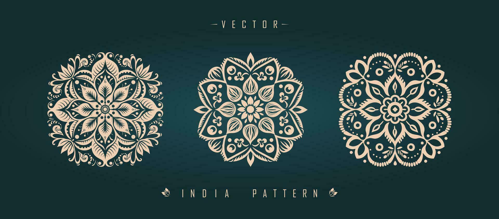 Indian traditional pattern Asian pattern vector