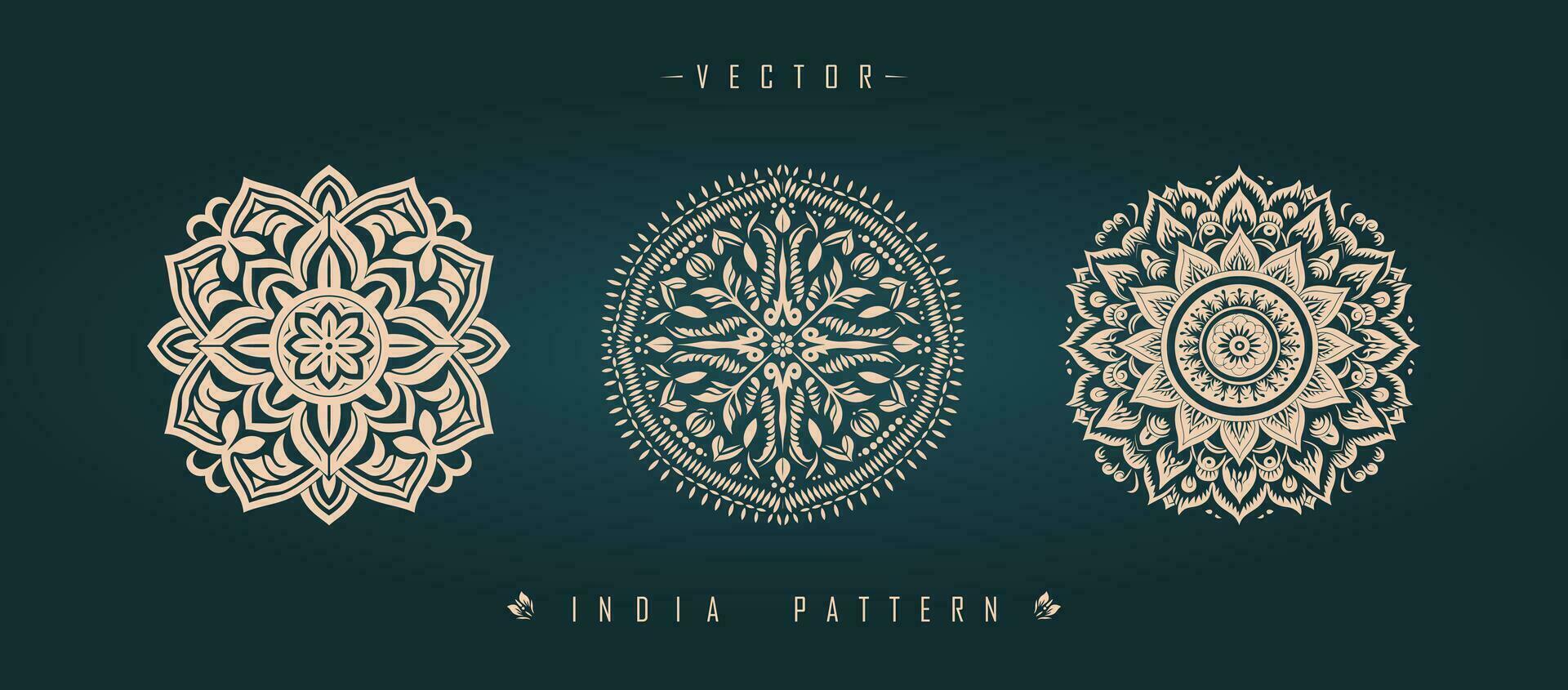 Indian traditional pattern Asian pattern vector