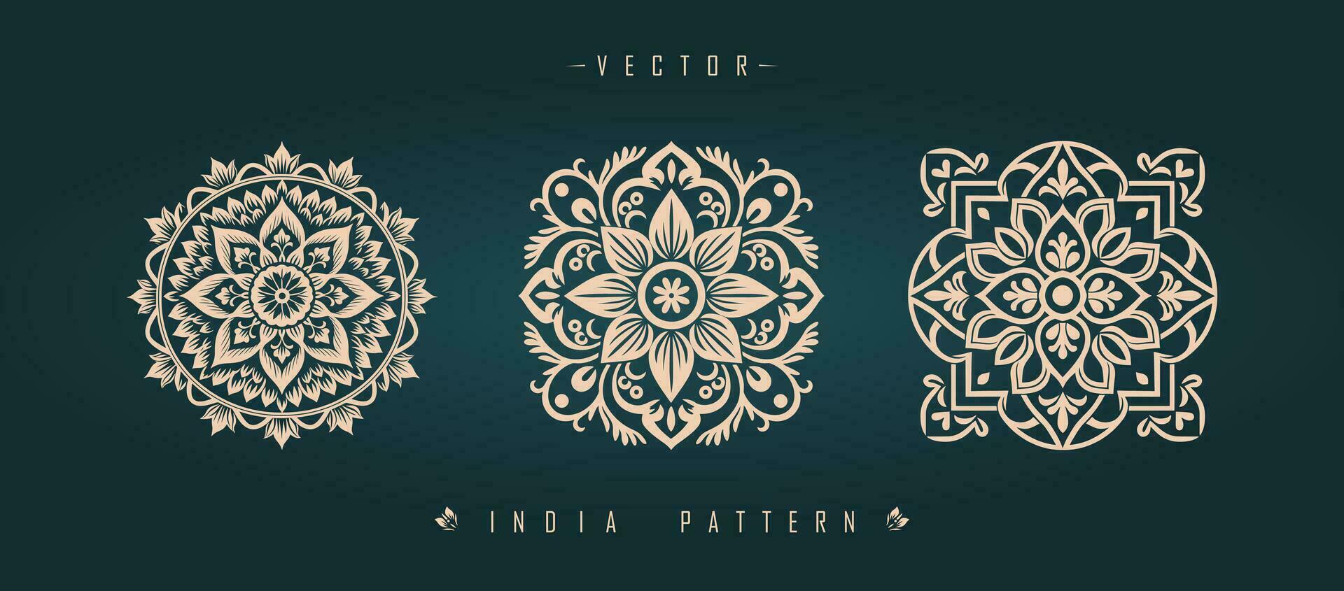 Indian traditional pattern Asian pattern vector