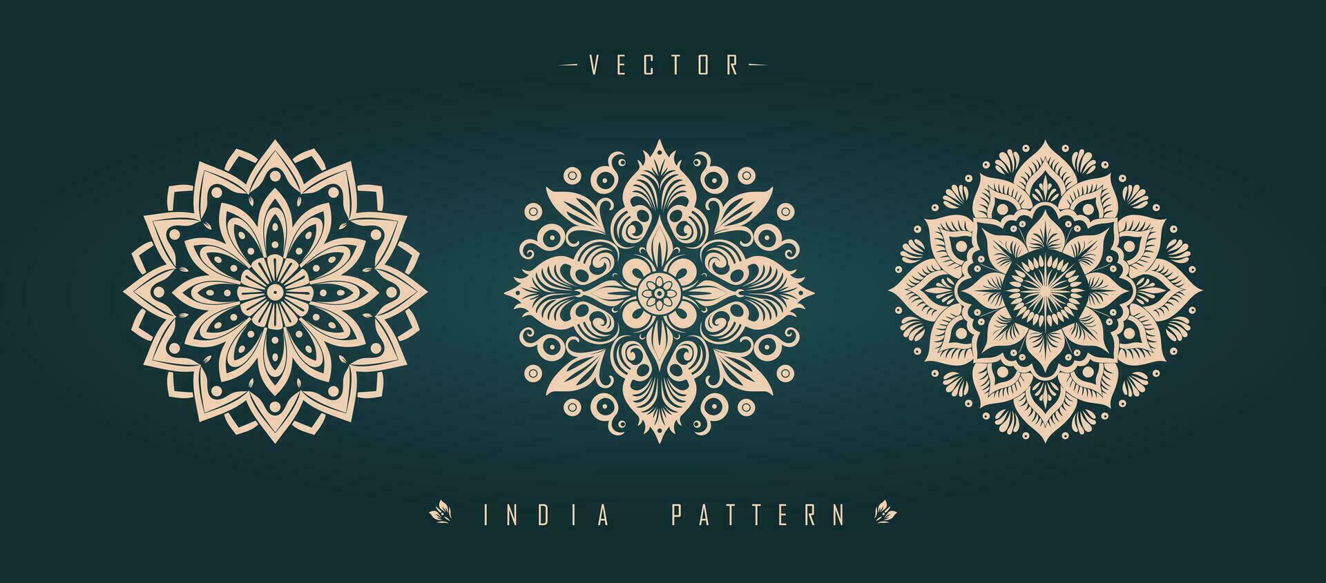 Indian traditional pattern Asian pattern vector