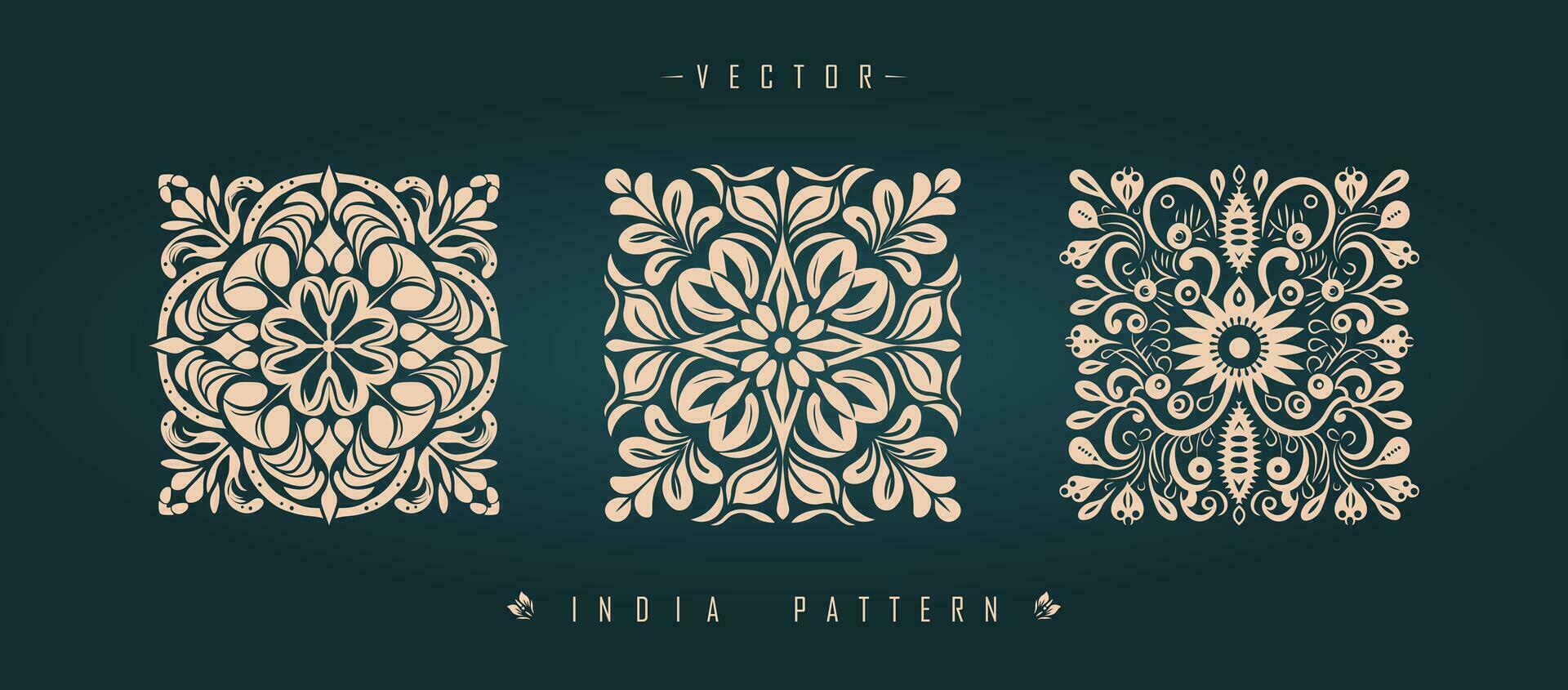 Indian traditional pattern Asian pattern vector