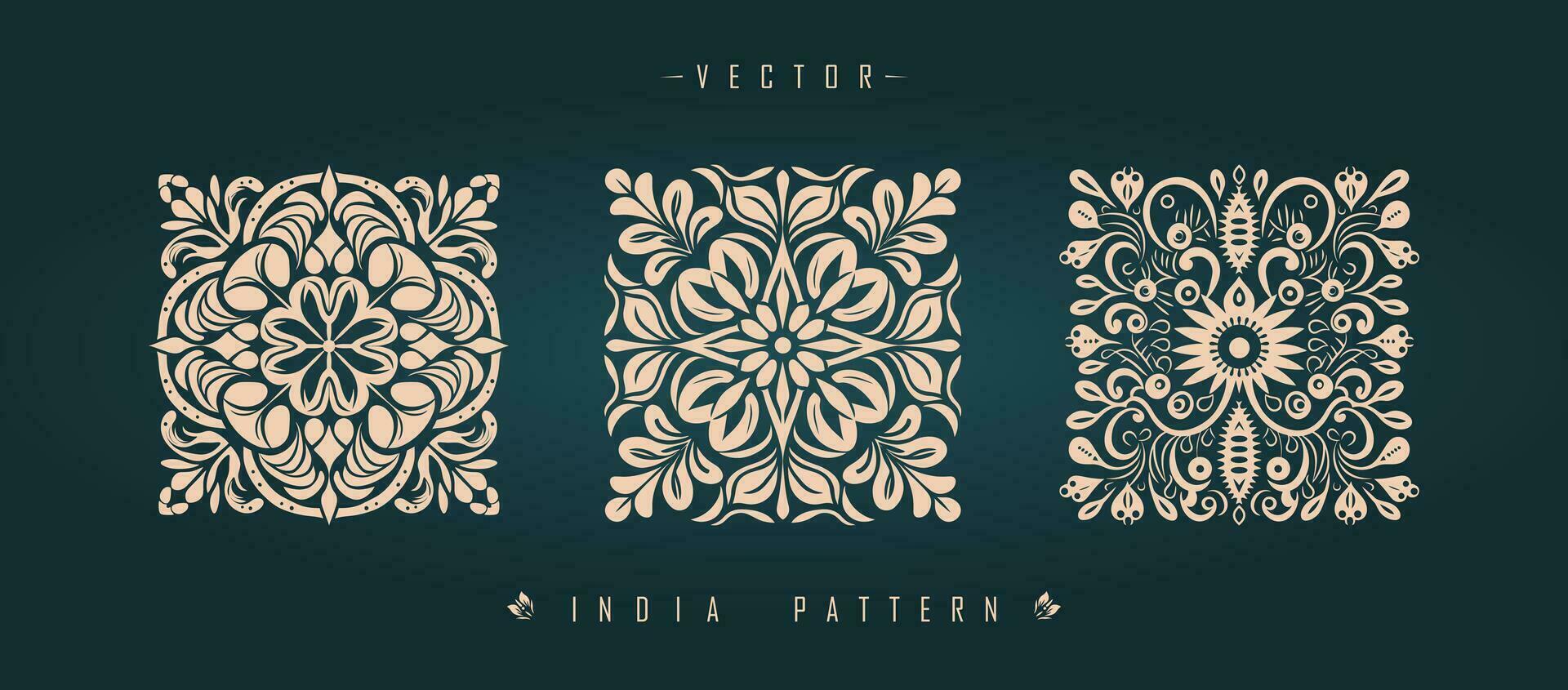 Indian traditional pattern Asian pattern vector