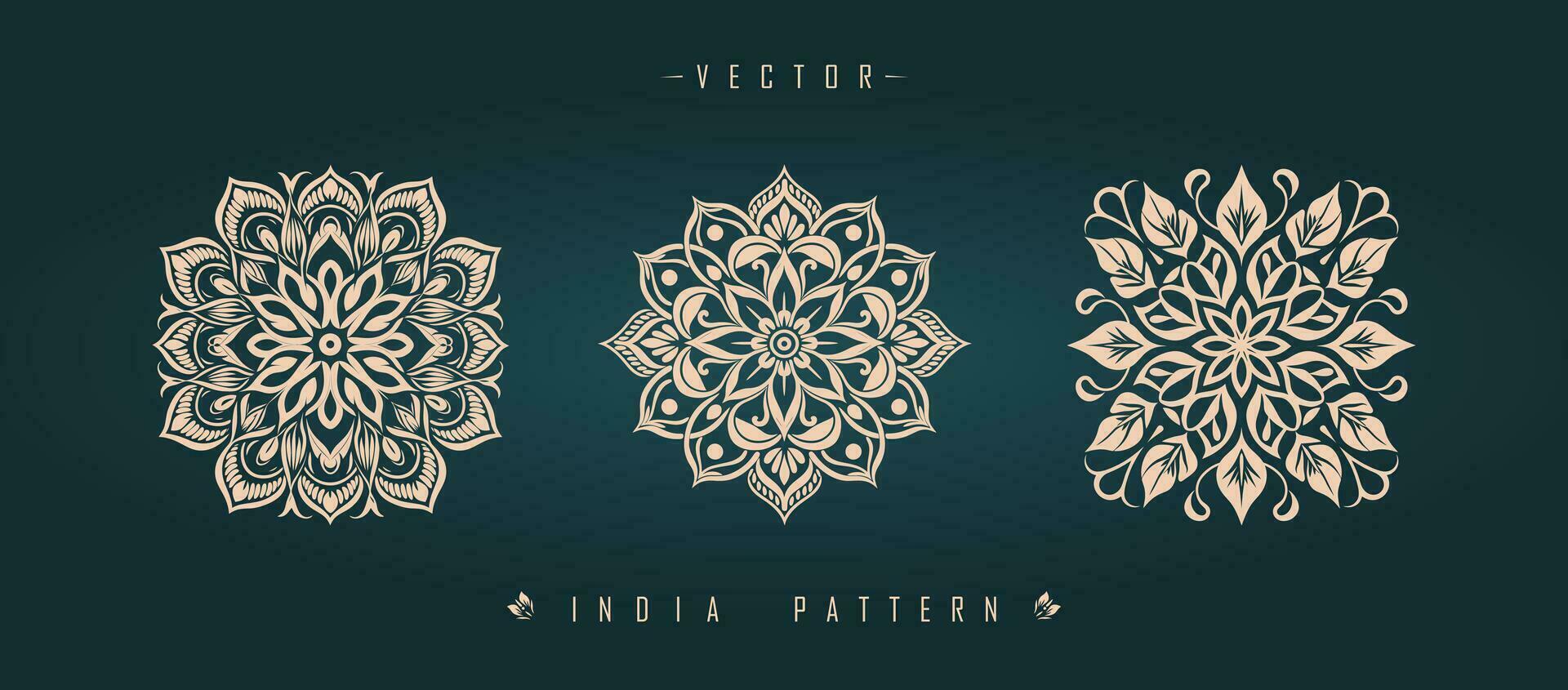 Indian traditional pattern Asian pattern vector