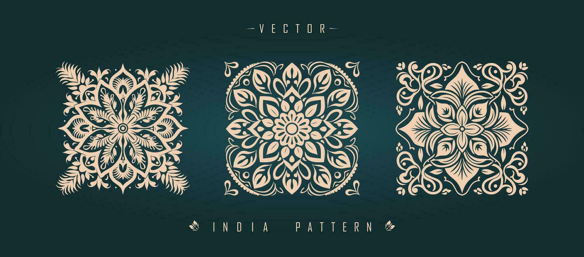 Indian traditional pattern Asian pattern vector