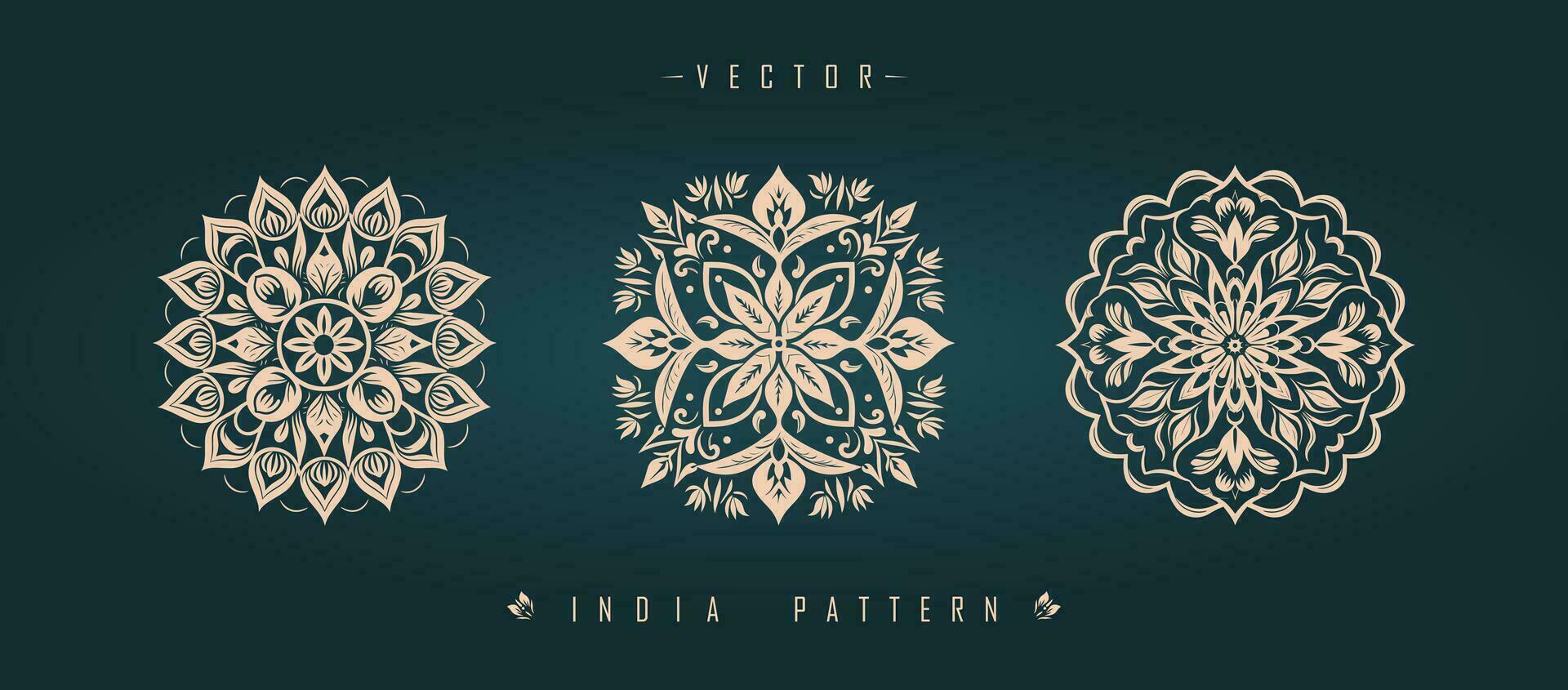 Indian traditional pattern Asian pattern vector