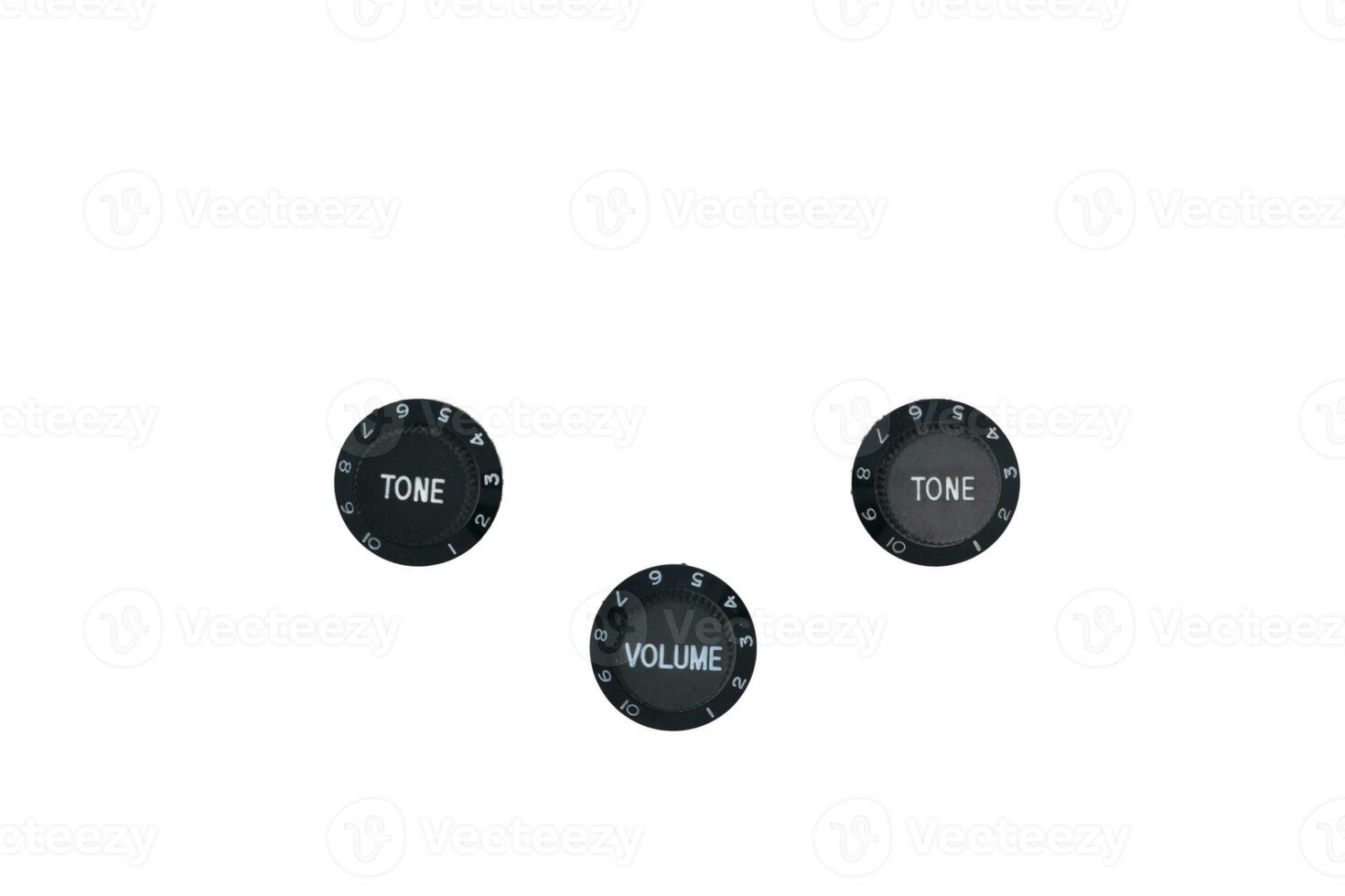 volume knob, tone black on white background photo