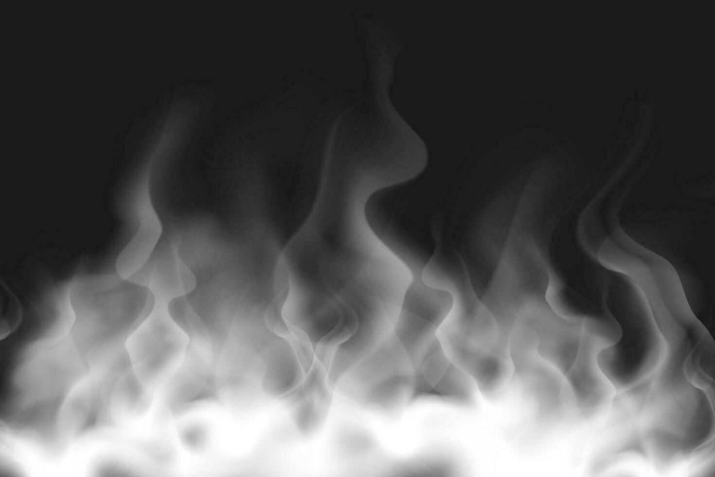 White fog or smoke on dark copy space background. Vector illustration