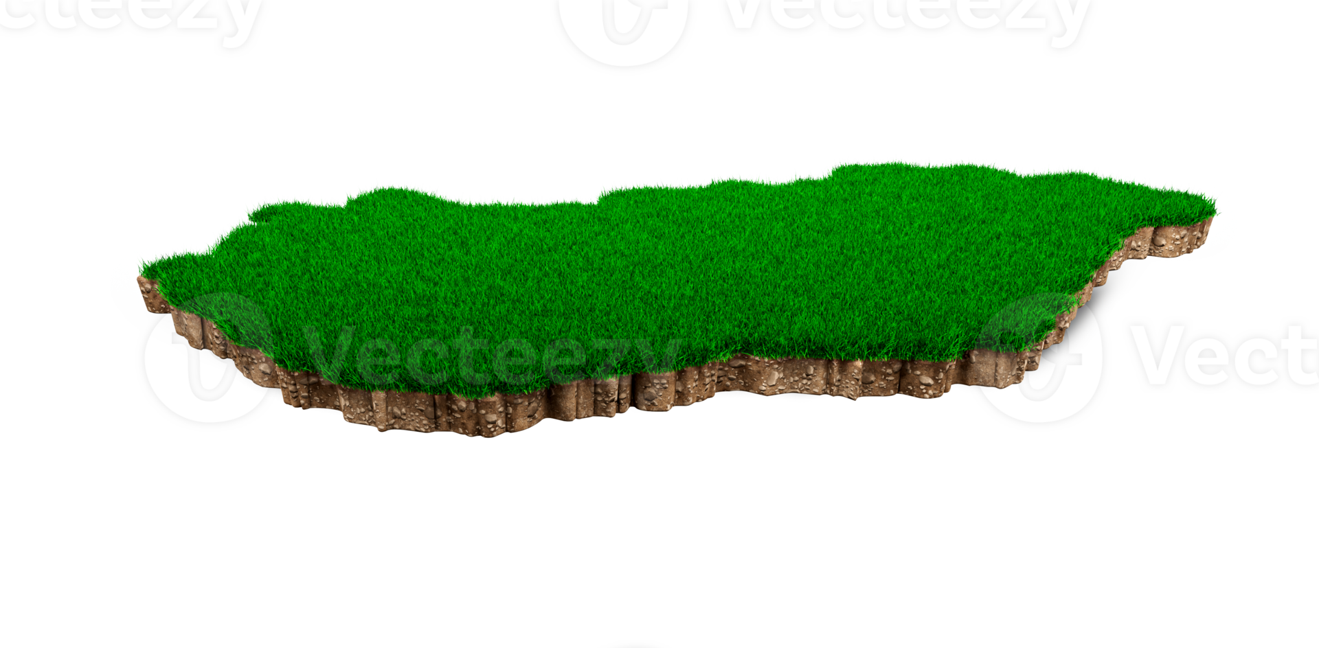 Hungary Map soil land geology cross section with green grass and Rock ground texture 3d illustration png