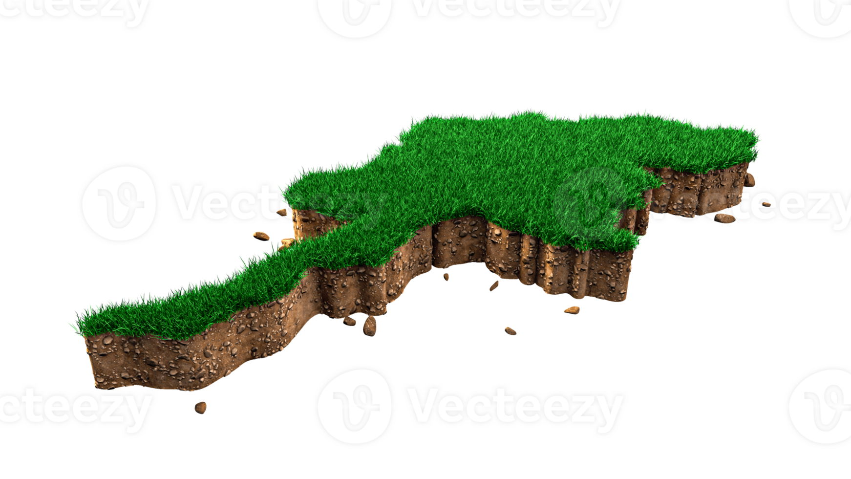 Myanmar Map Grass and ground Burma Map texture 3d illustration png
