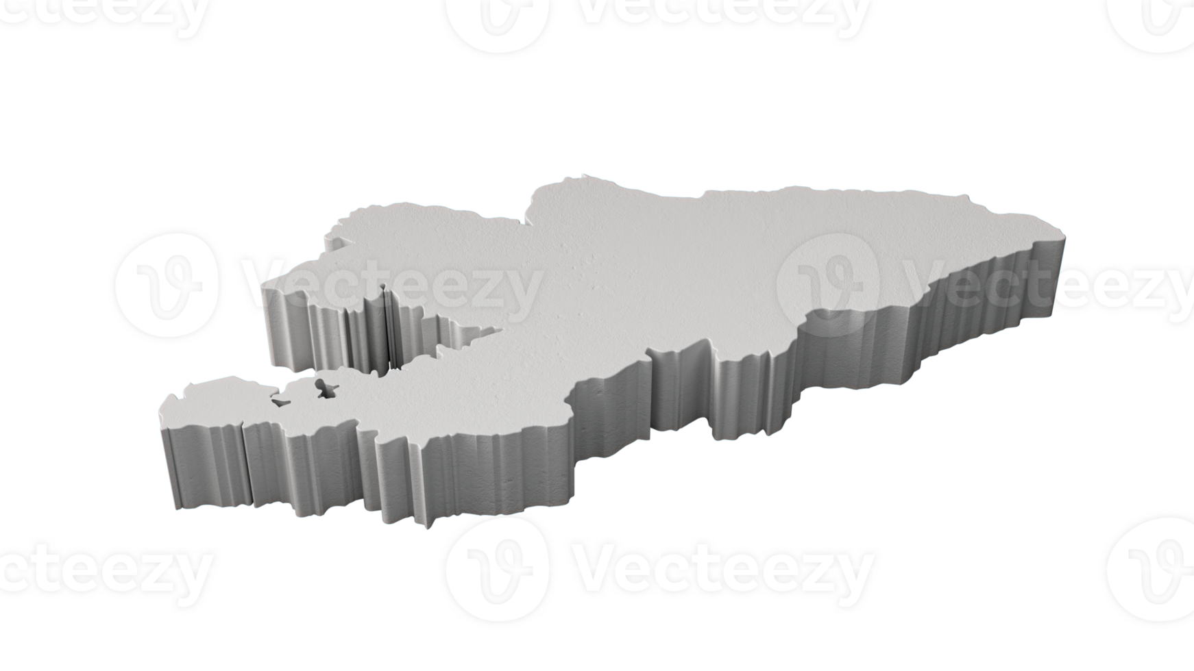 Kyrgyzstan 3D map Geography Cartography and topology 3D illustration png