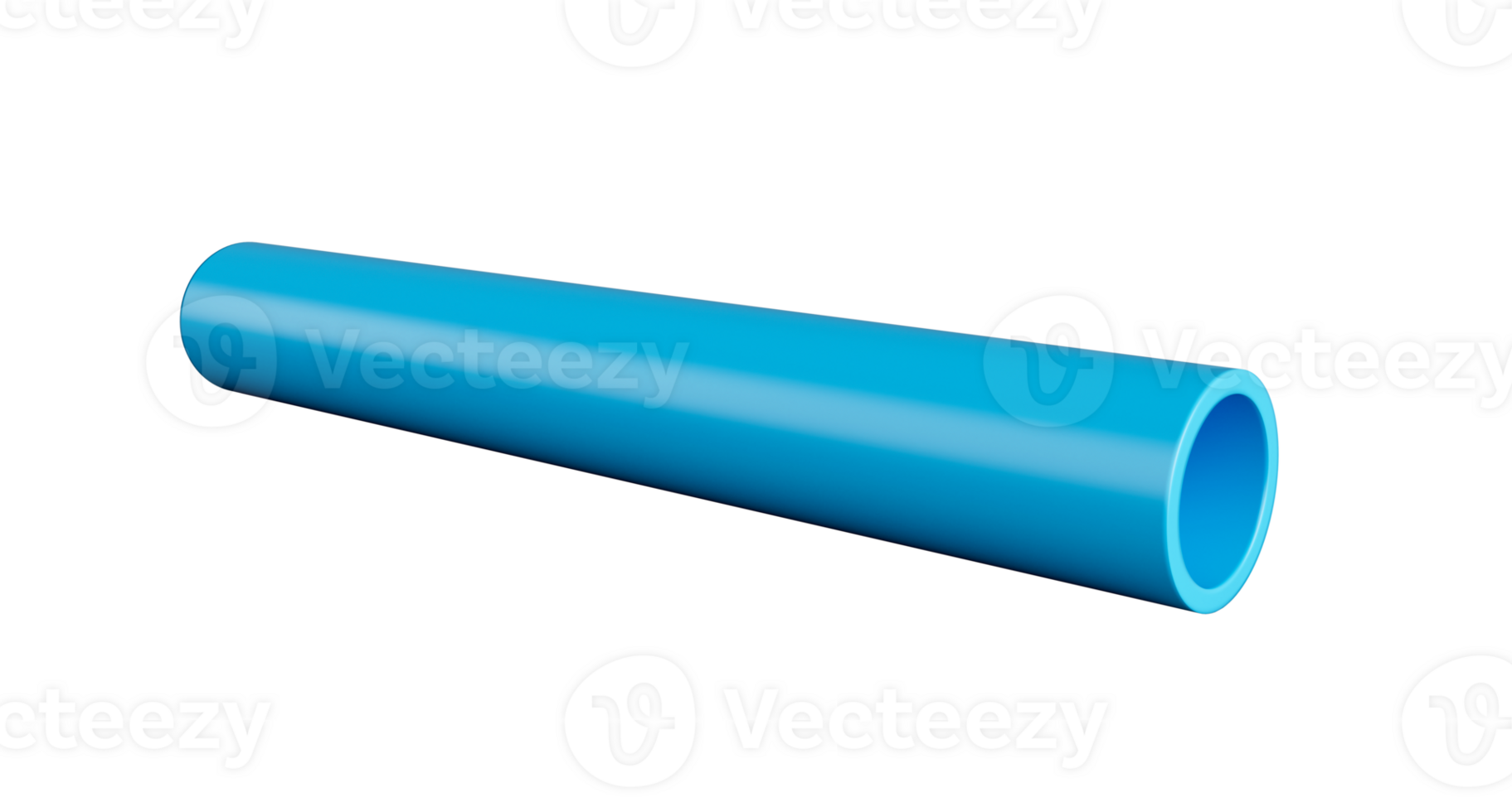 Blue PVC pipe isolated 3d illustration 27720744 PNG