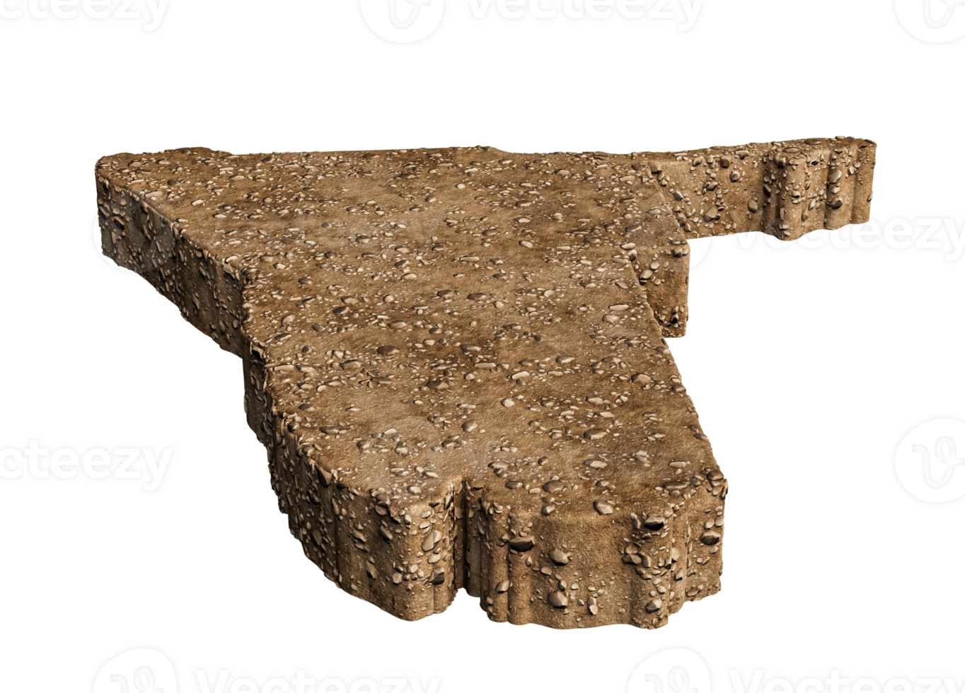 Namibia map soil land geology cross section Rock ground texture 3d illustration png