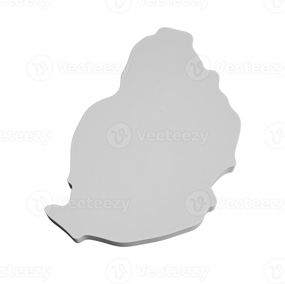 Mauritius 3D Topographic map Geography Cartography and topology 3D illustration png