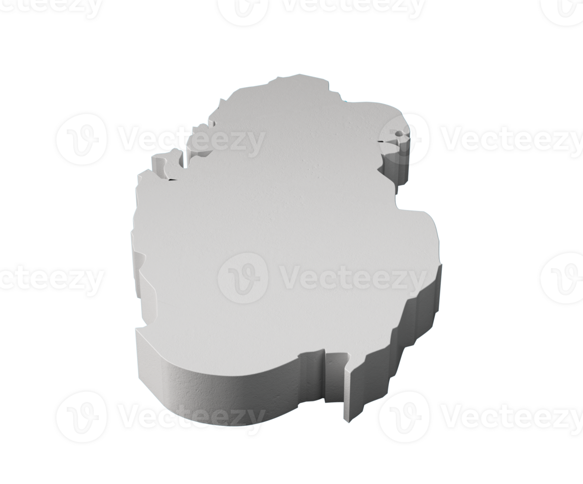 Qatar 3D map Geography Cartography and topology 3D illustration png