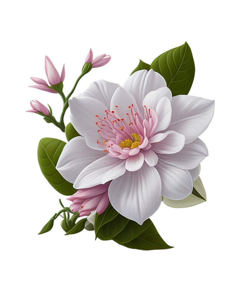 Watercolor Flower, Ai Generated png