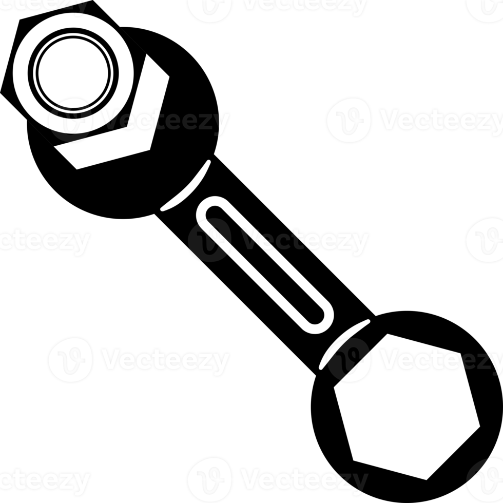 steel wrench with nut bolt hexagon maintenance tool png