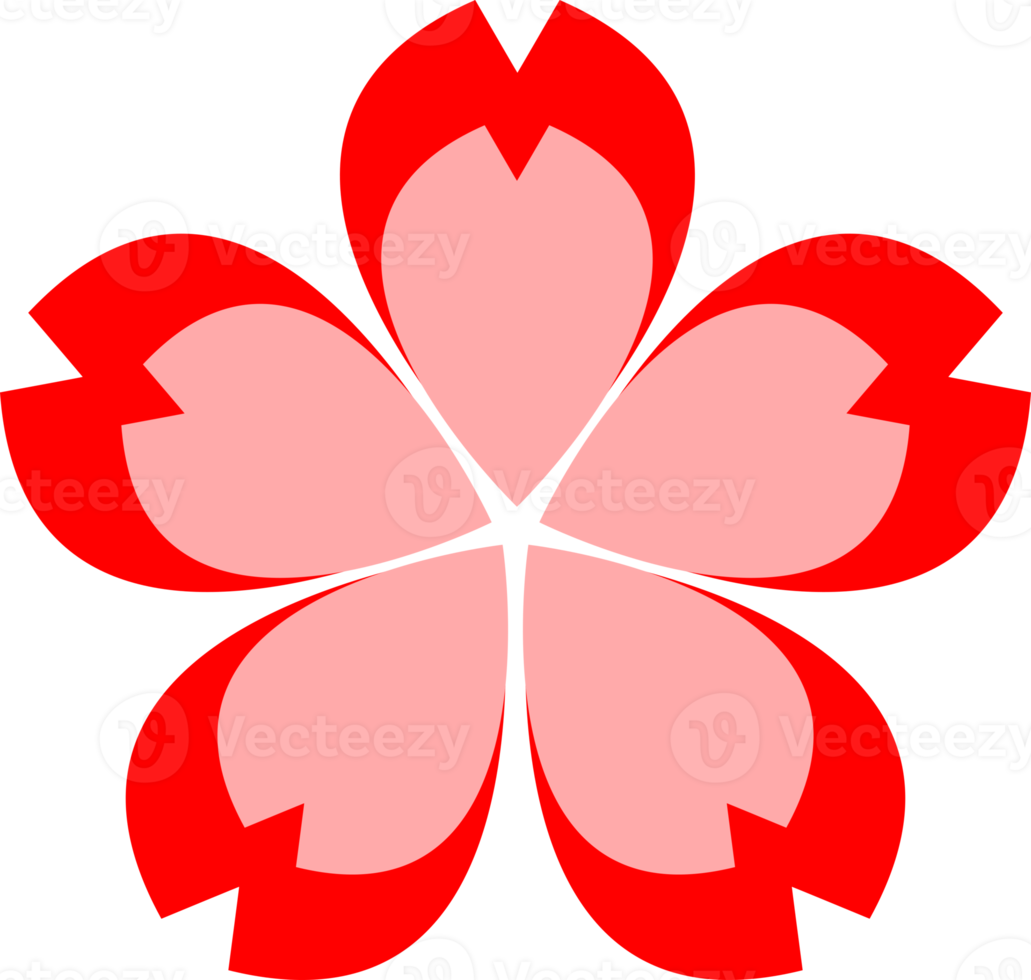sakura flowers with petals japanese style png