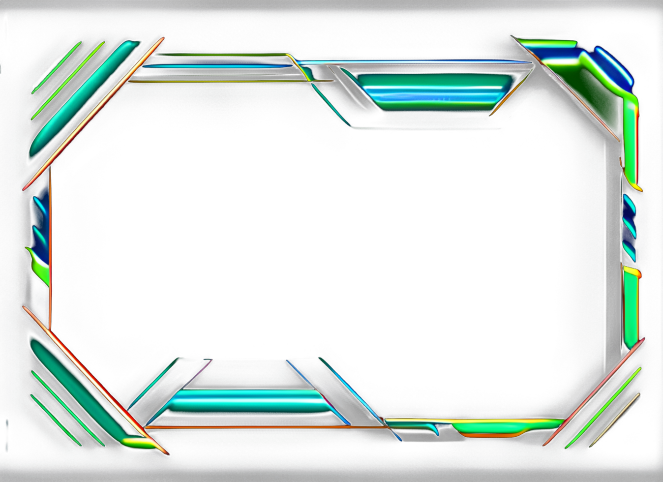 Futuristic Border Transparent Background Ai Generative png