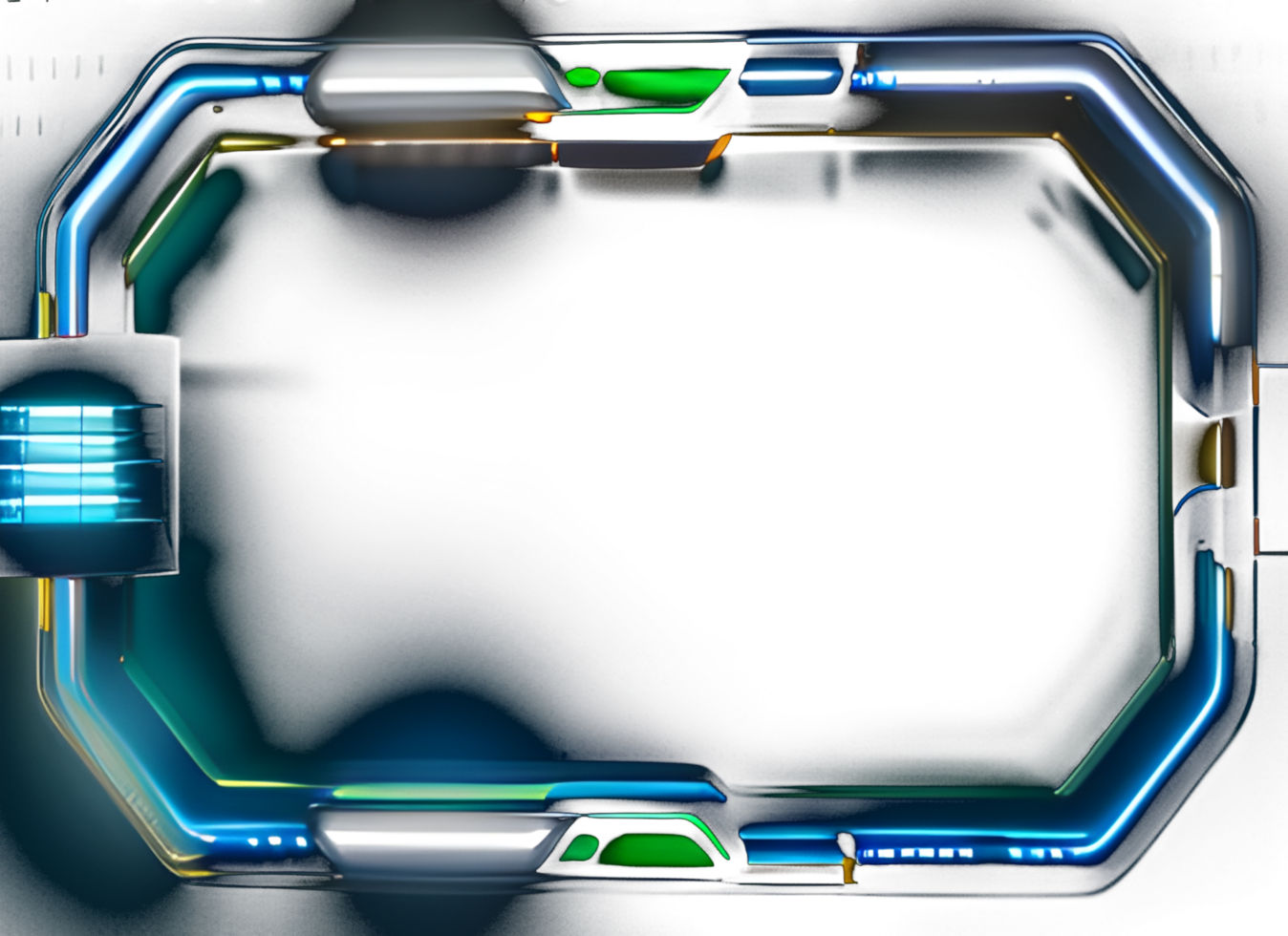 Futuristic Border Transparent Background Ai Generative png