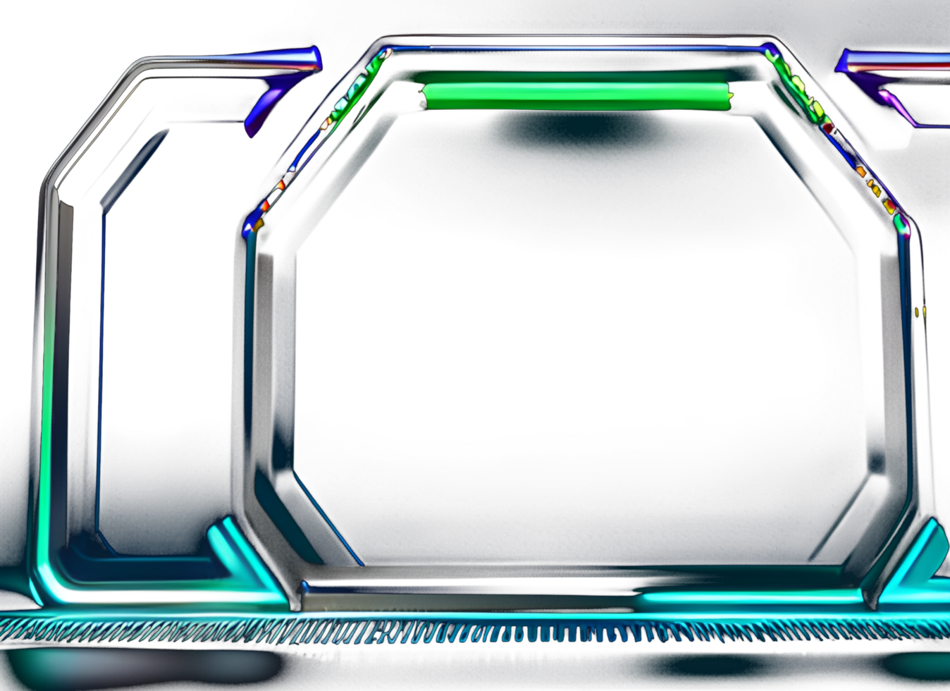 Futuristic Border Transparent Background Ai Generative png