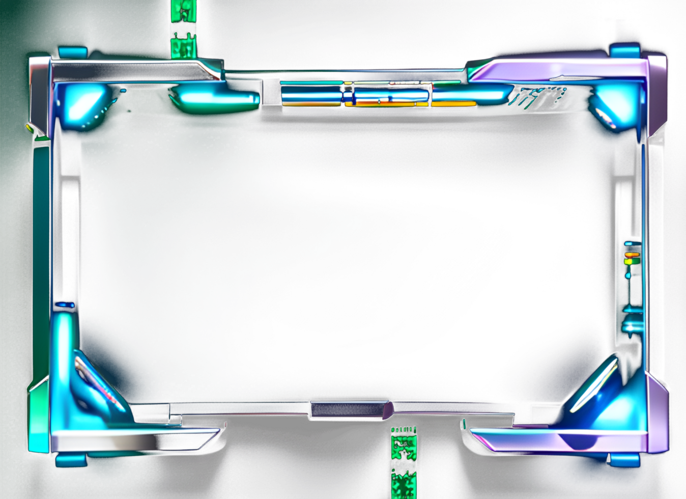 Futuristic Border Transparent Background Ai Generative png