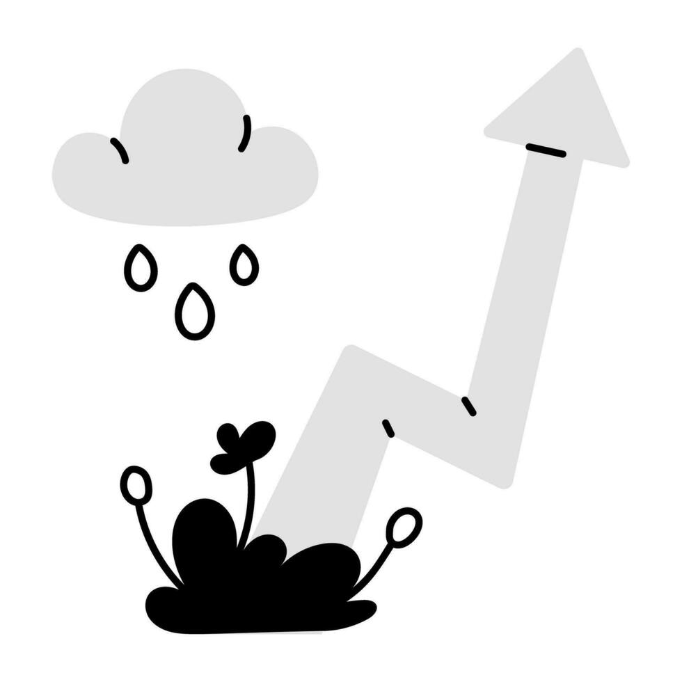 Trendy Heavy Rain vector